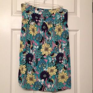 Floral strapless summer dress in medium